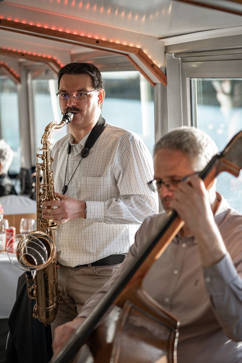 Jazz in the Shade trió – Esküvő a Millenium II rendezvényhajón, Budapest, 2023. április